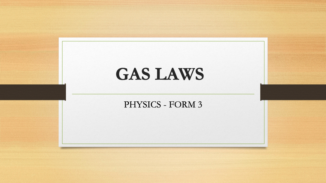 GAS LAWS